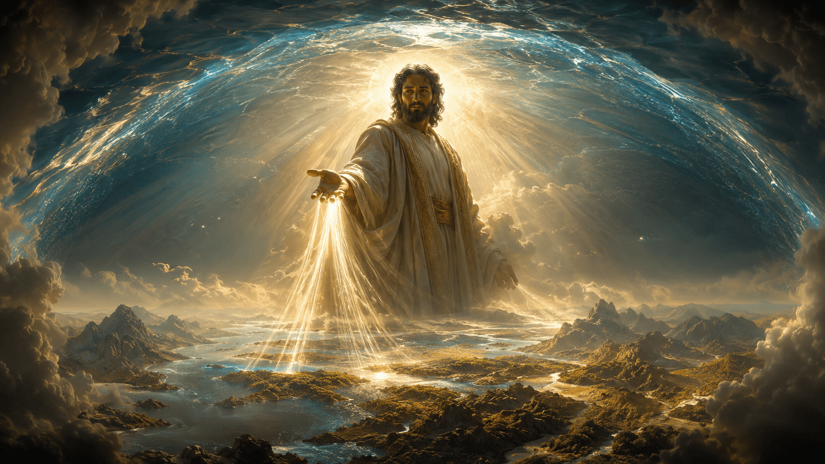 “…that stretcheth forth the heavens alone; that spreadeth abroad the earth by myself.” (Isaiah 44:24)