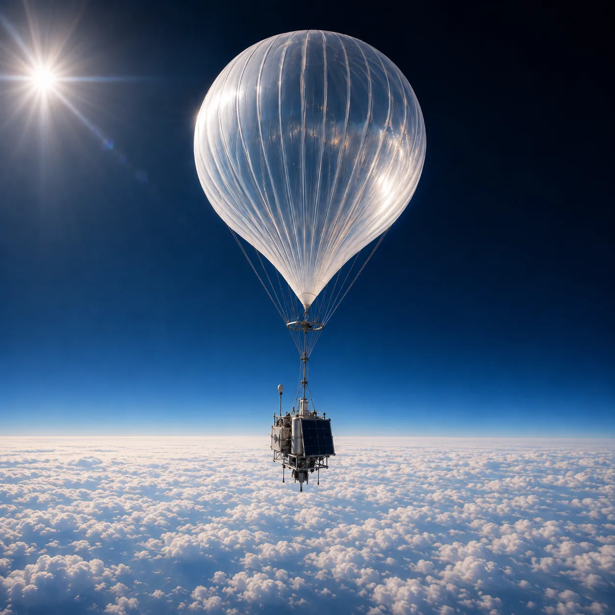 Plataformas de instrumentos transportadas por globo — indistinguibles en función de los «satélites», flotando dentro de la atmósfera en vez de encima de ella.